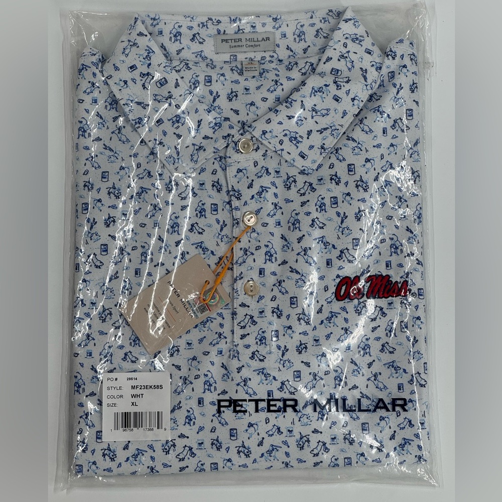 Ole Miss Peter Millar "Rodeo" Polo - XL - NWT & Sealed